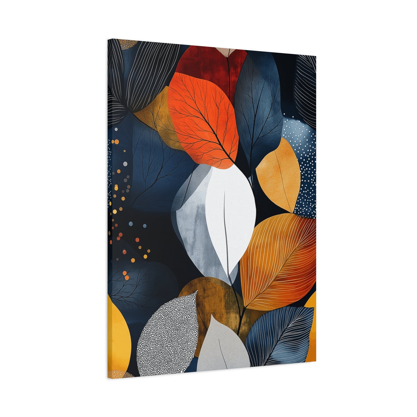 Autumn Leaf Canvas Art Print - Stretched Matte Finish, 1.25" Deep - Perfect Home Decor for Fall & Nature Lovers