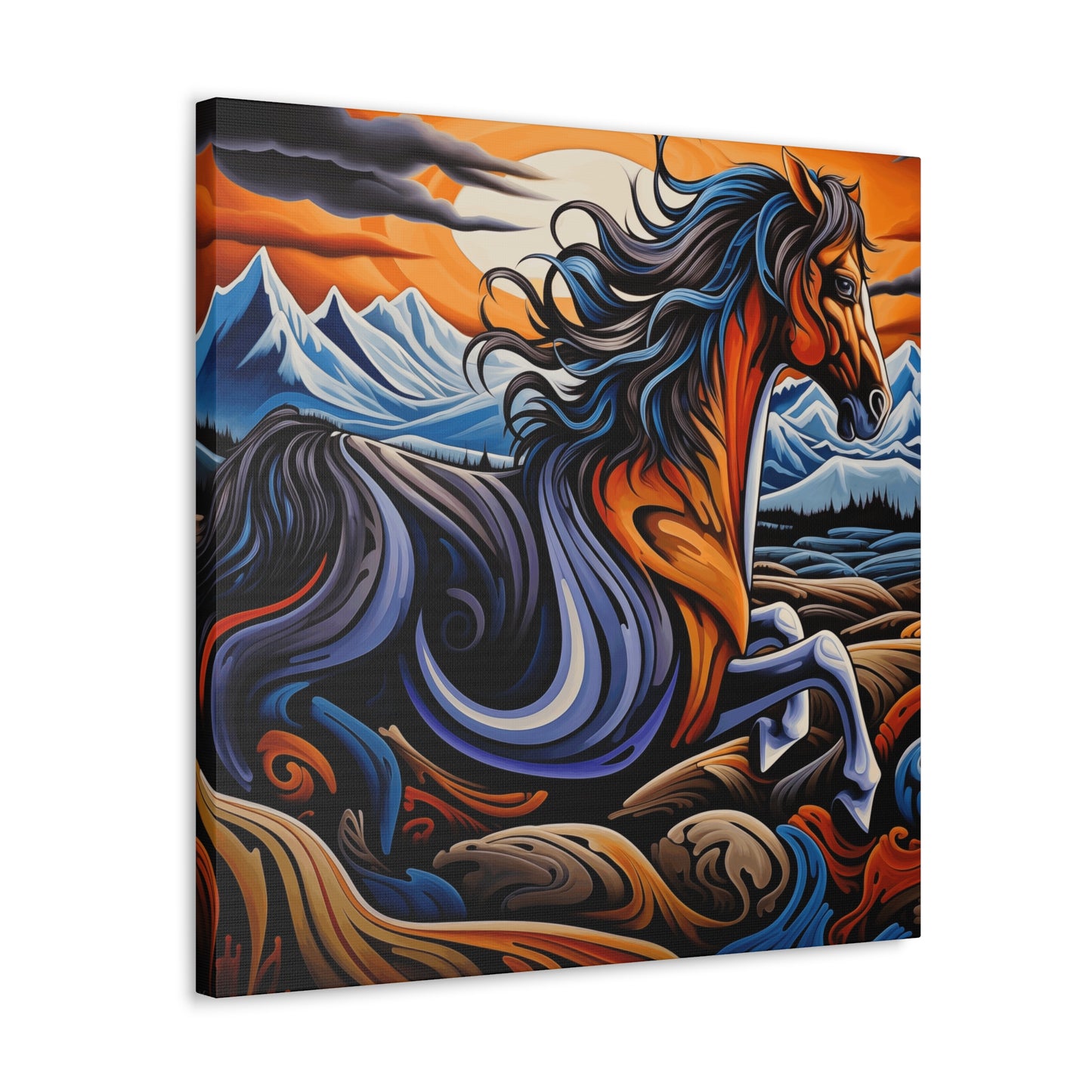 Canvas Gallery Wraps - Colorful Wild Bronco