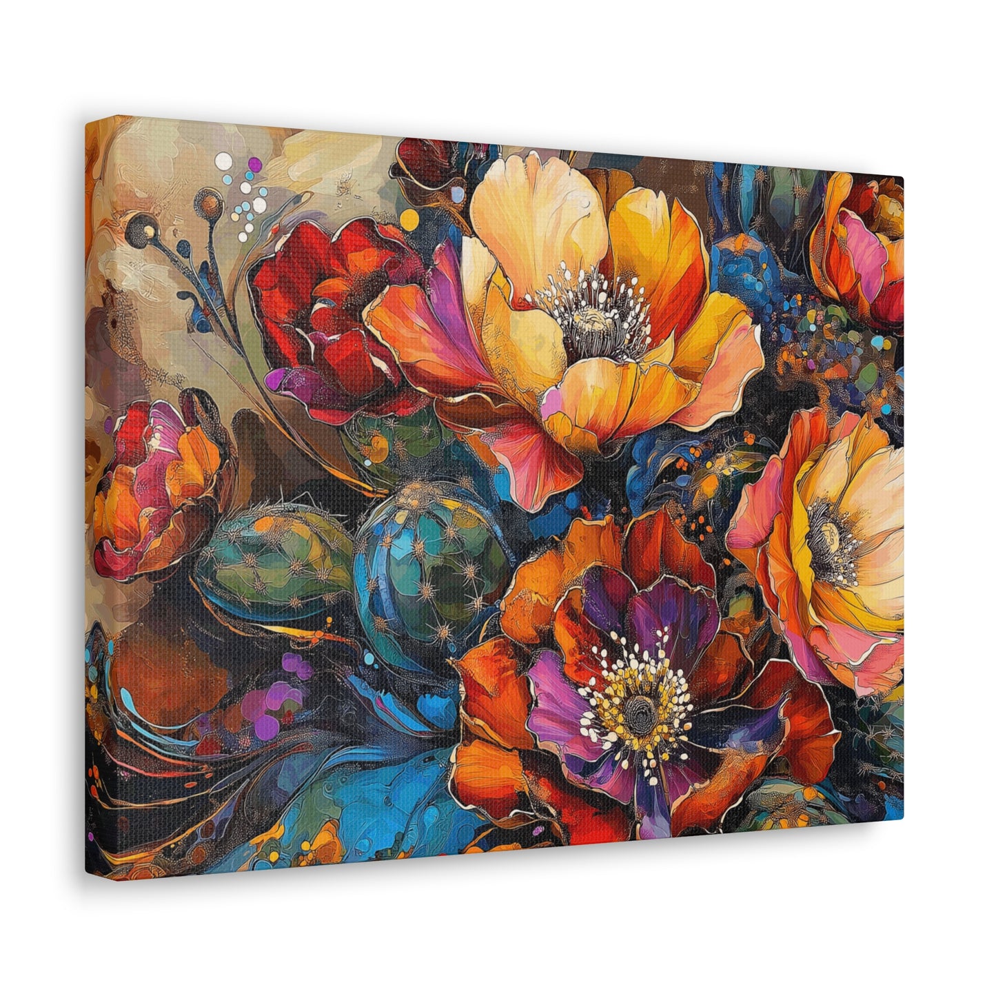 Canvas Gallery Wraps - Cacti Flowers Bold #2