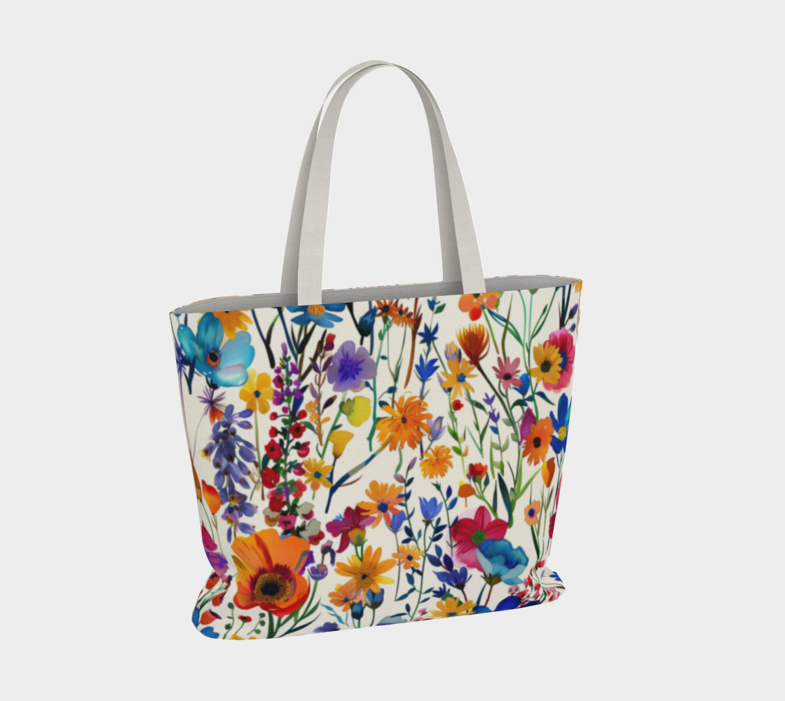 Flowers WC Large Tote