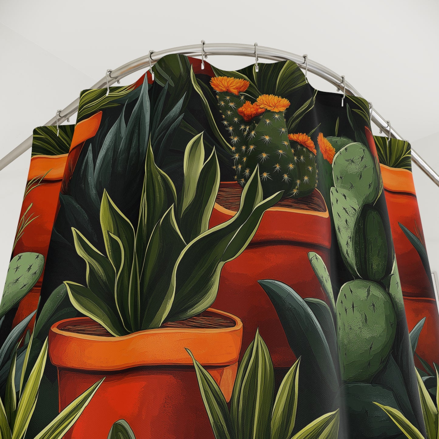 Shower Curtains - Cacti Garden #1