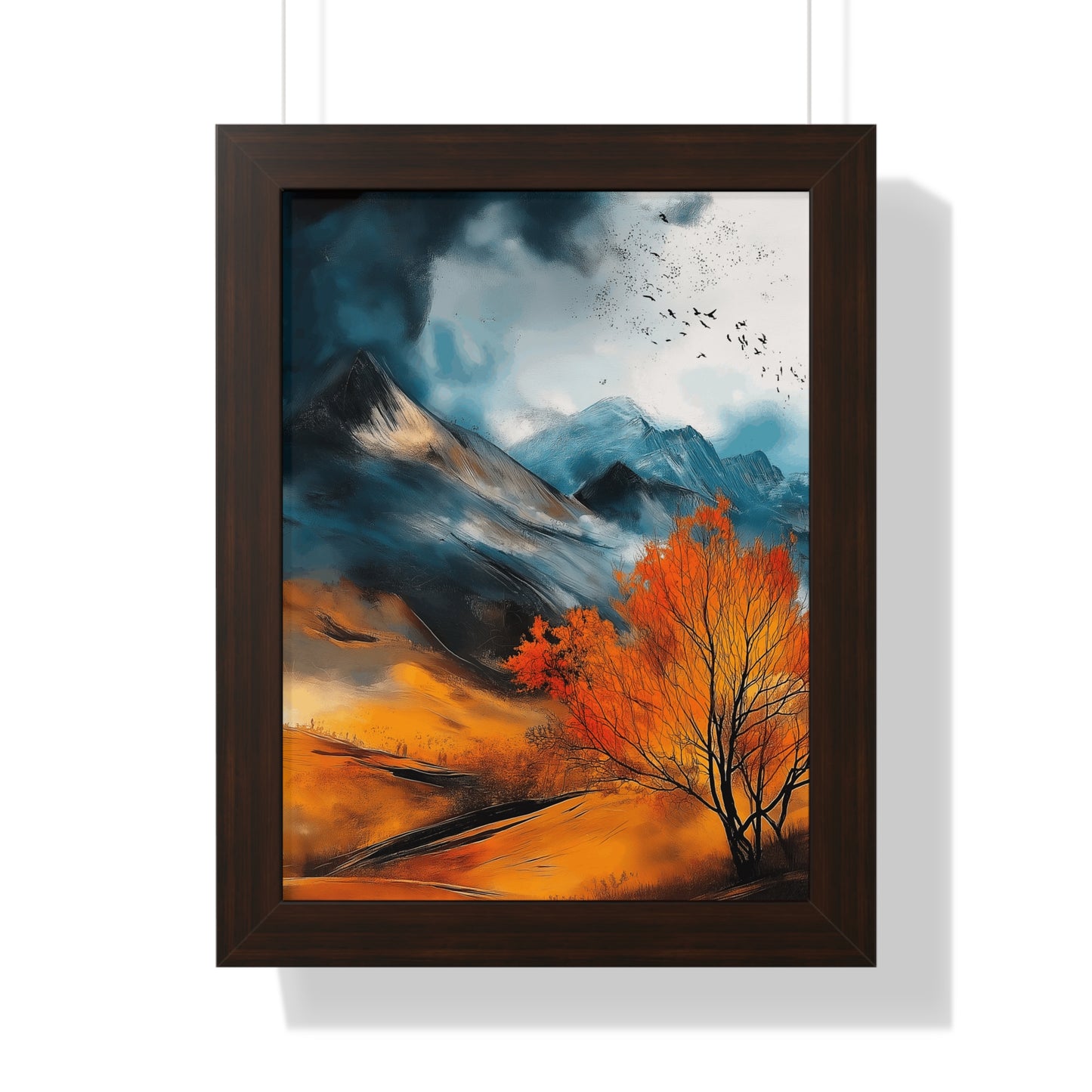 Vertical Poster Colorado Mountains Watercolor Style