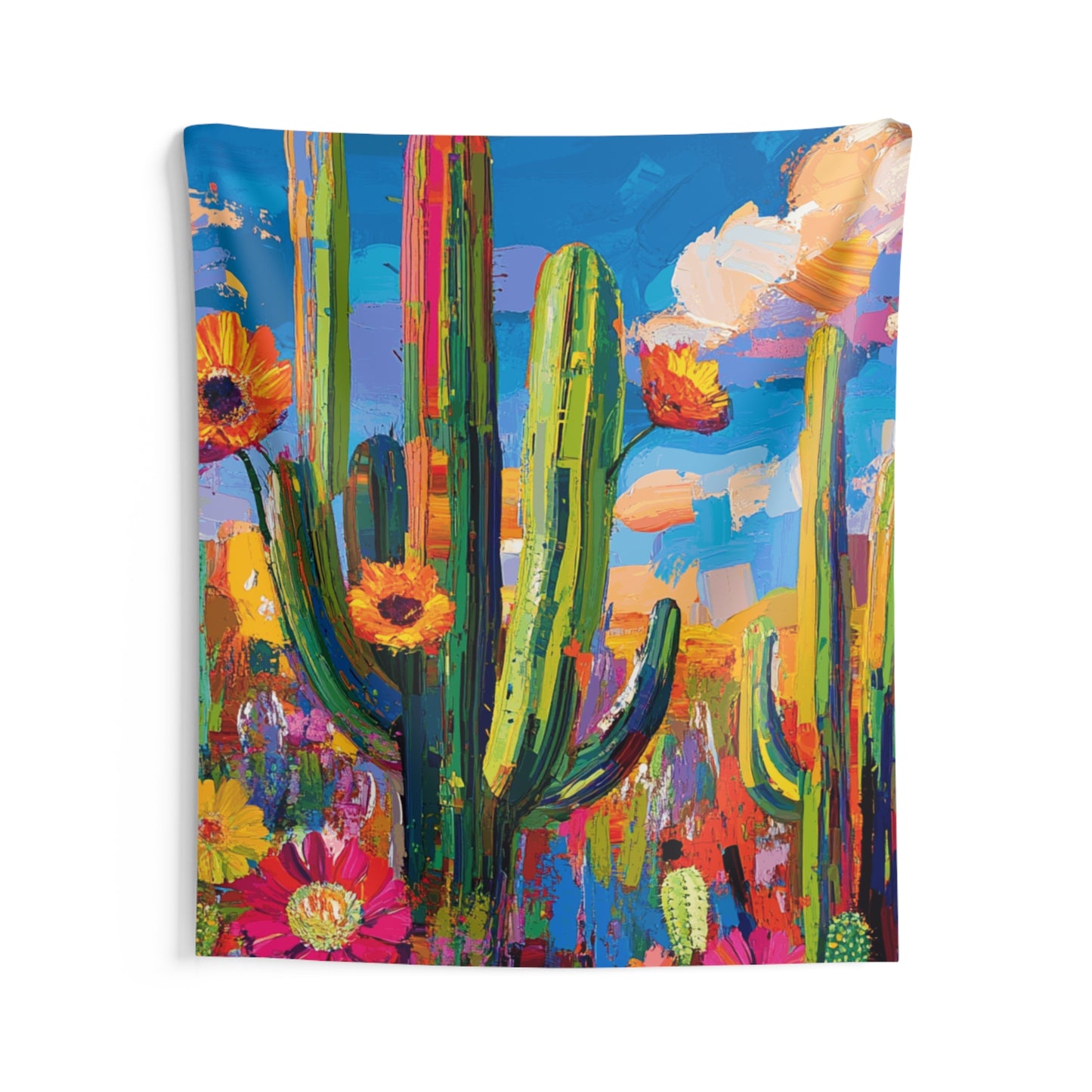 Cacti Group Indoor Wall Tapestry