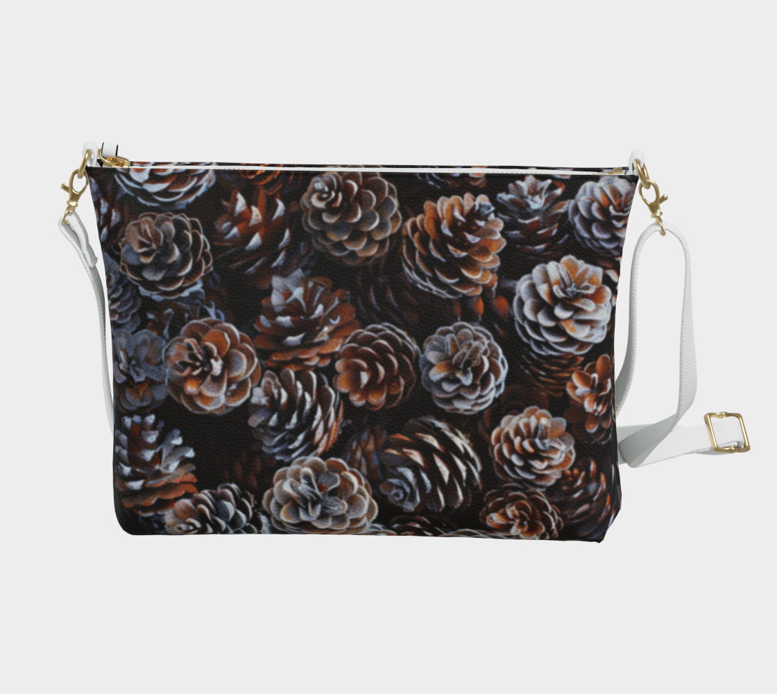 Pinecone Vegan Leather Crossbody Purse