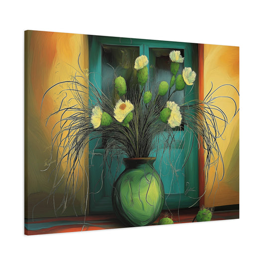 Vibrant Cactus Flower Canvas Print - Stretched Wall Art for Home Decor
