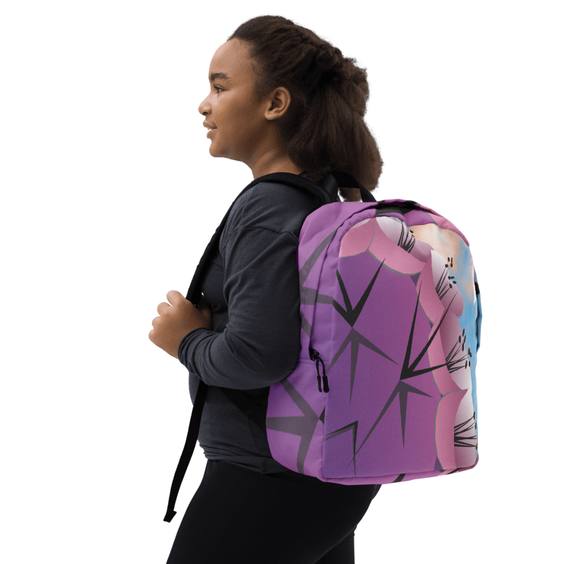 Cacti Purple Minimalist Backpack
