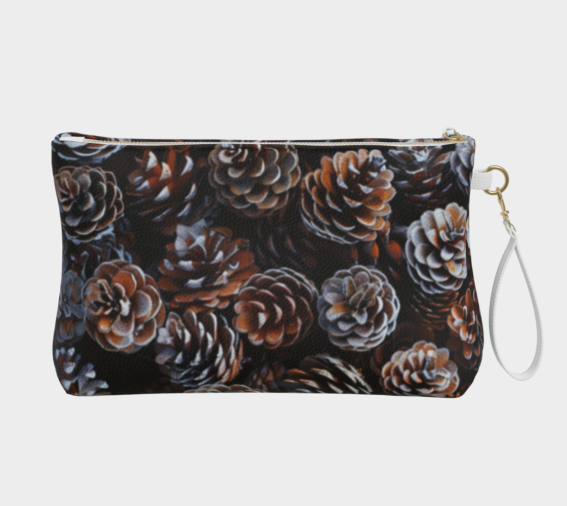 Pinecone Vegan Leather Makeup Bag