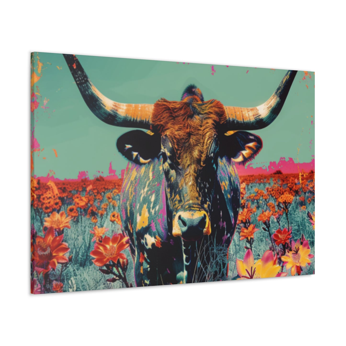 Long Horn v1ab Canvas Gallery Wrap