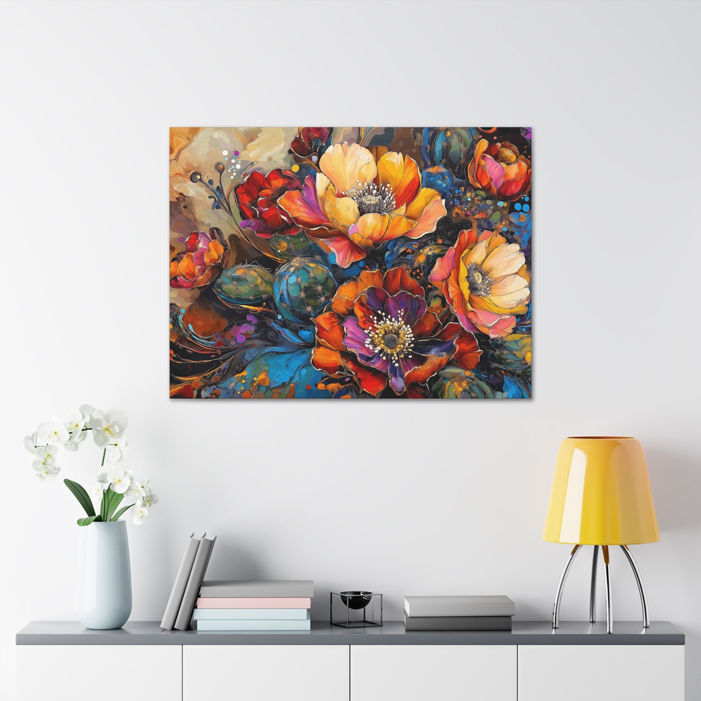 Canvas Gallery Wraps - Cacti Flowers Bold #2