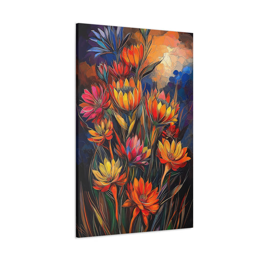 Canvas Gallery Wraps - Pastel Cactus Flowers Three