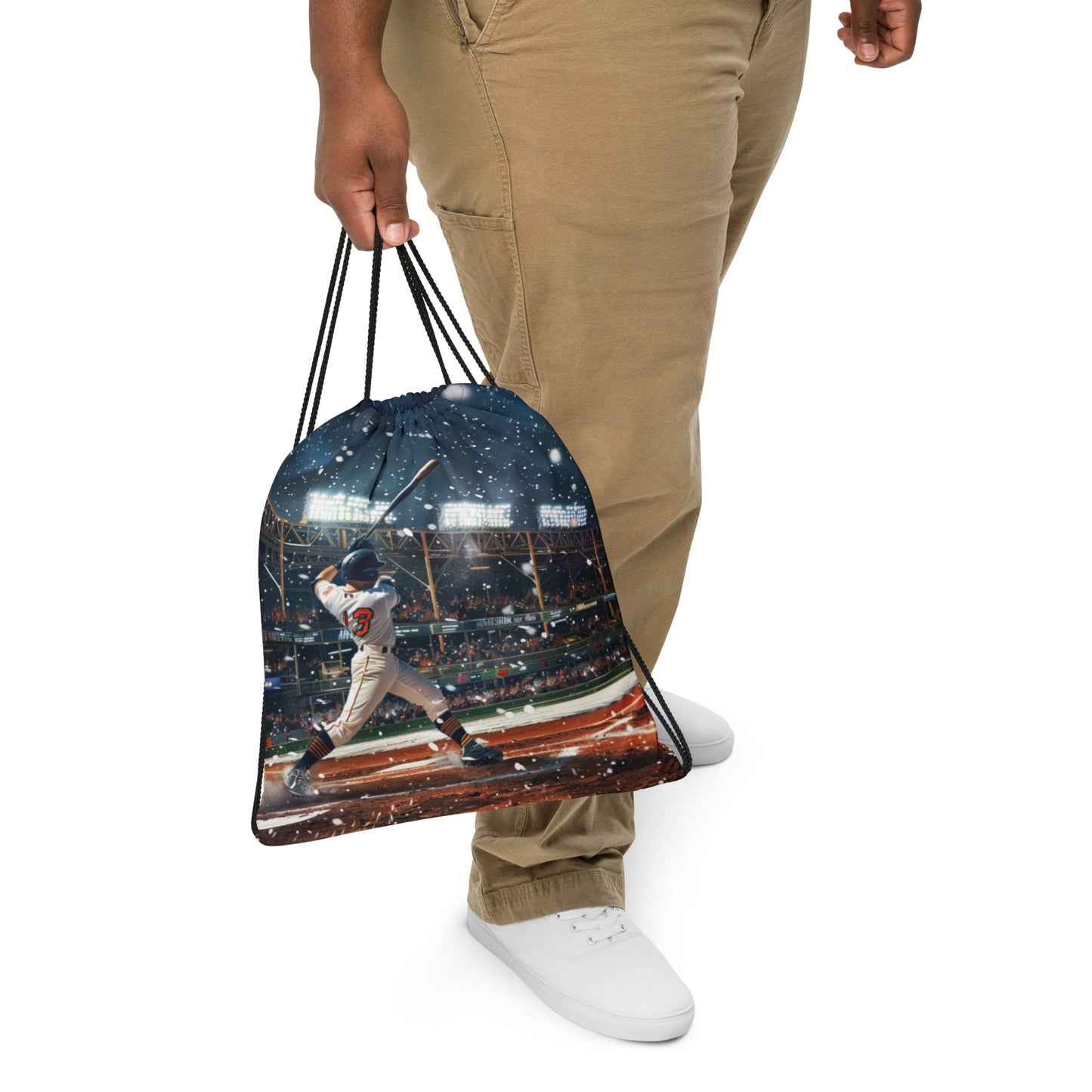 Home Run Drawstring bag