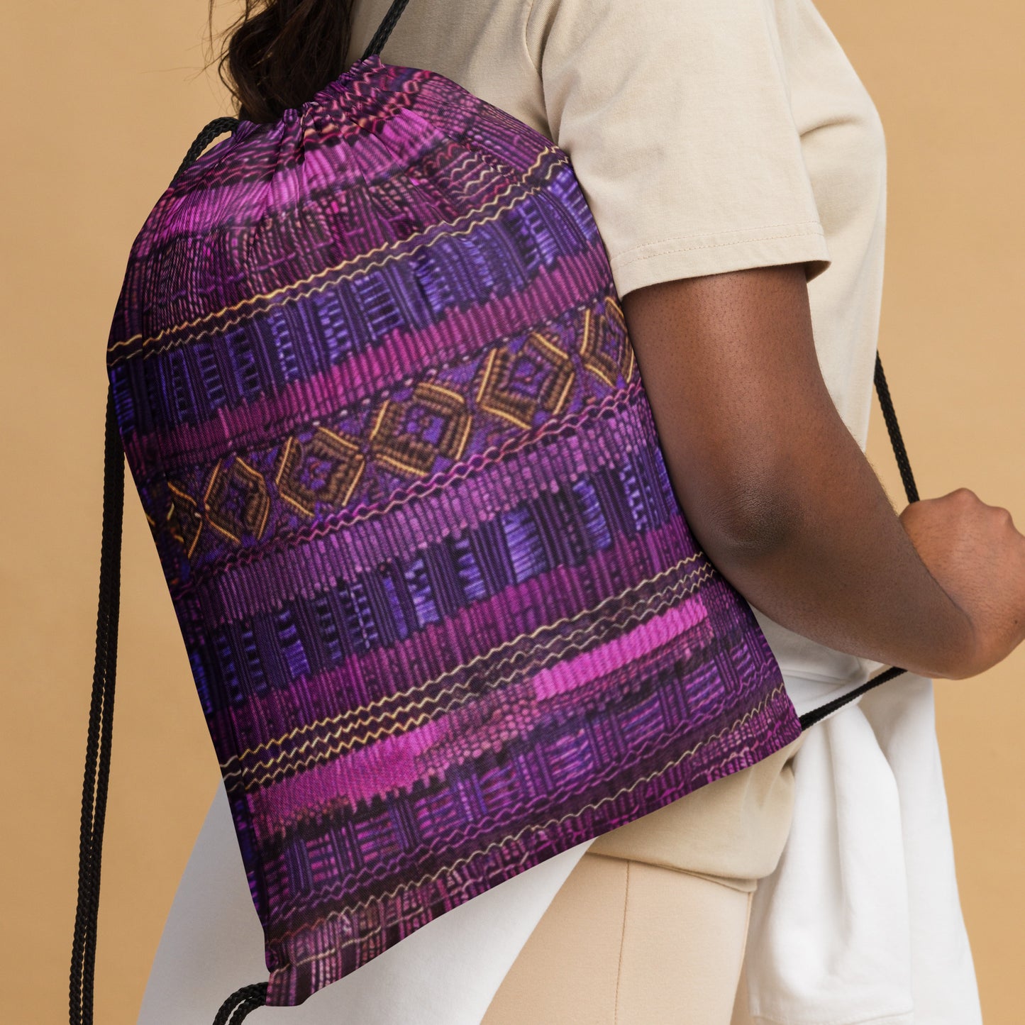 Huachuca Purple Drawstring bag