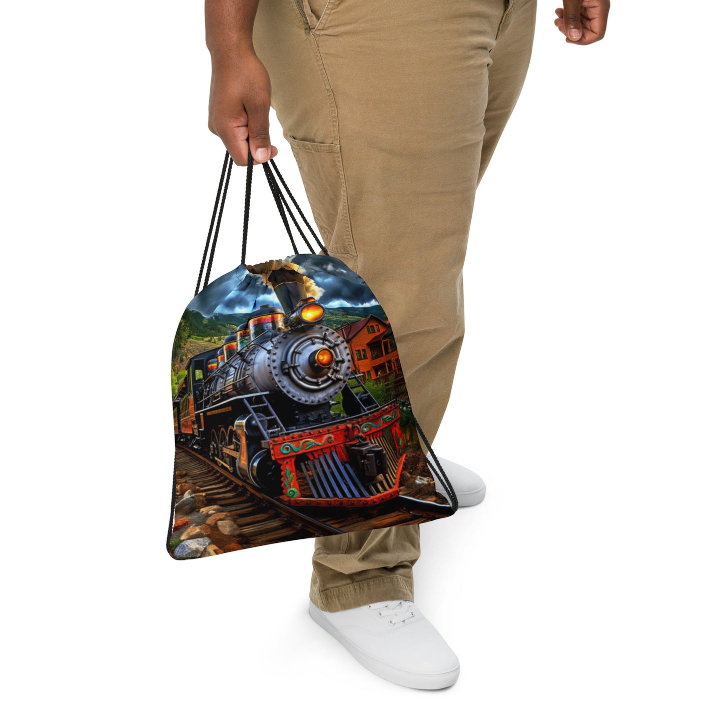 D Train 2 Drawstring bag