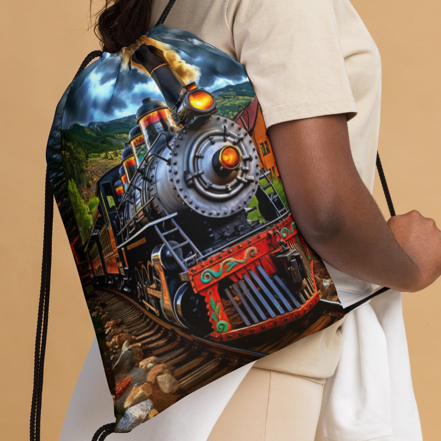 D Train 2 Drawstring bag