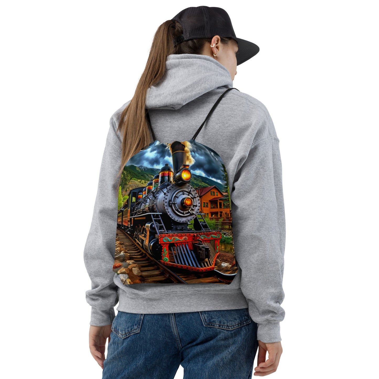 D Train 2 Drawstring bag