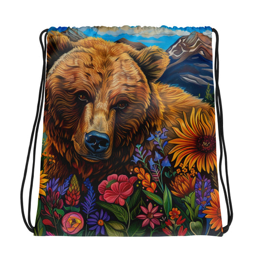Co Brown Bear Drawstring bag
