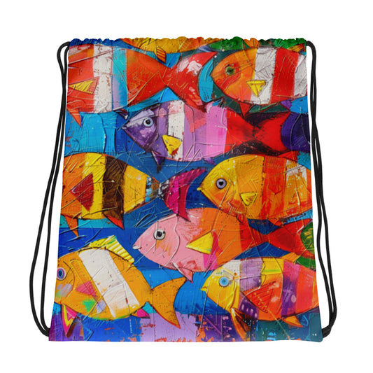 Fish 1 Drawstring bag