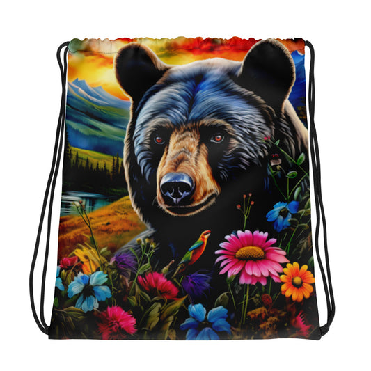 Black Bear Mts Drawstring bag