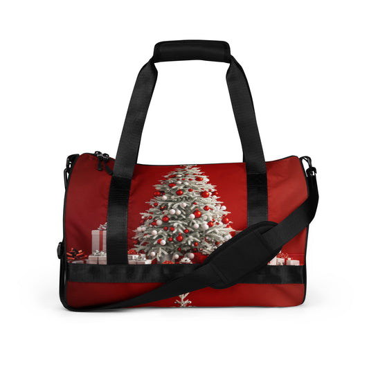 Christmas Red All-over print gym bag