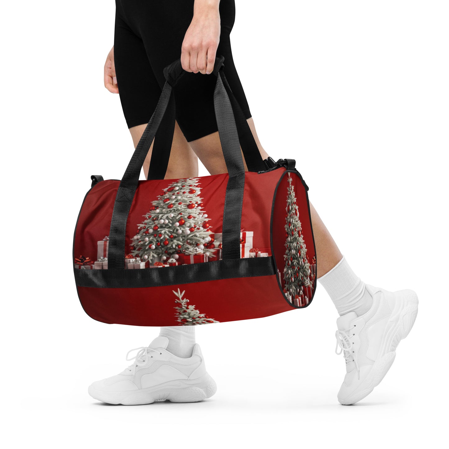 Christmas Red All-over print gym bag