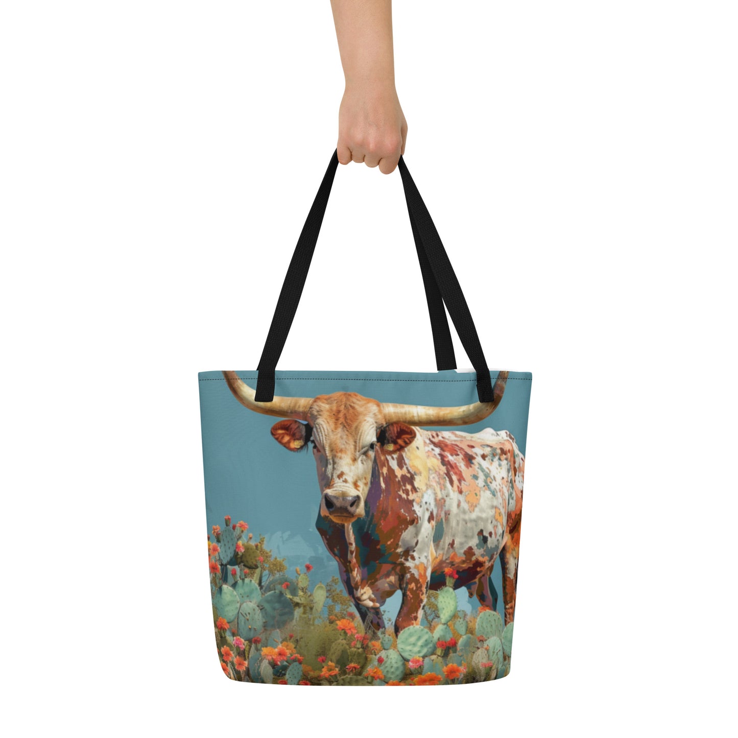 Longhorn 3 Large Tote Bag 16" x 20"