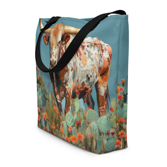 Longhorn 3 Large Tote Bag 16" x 20"