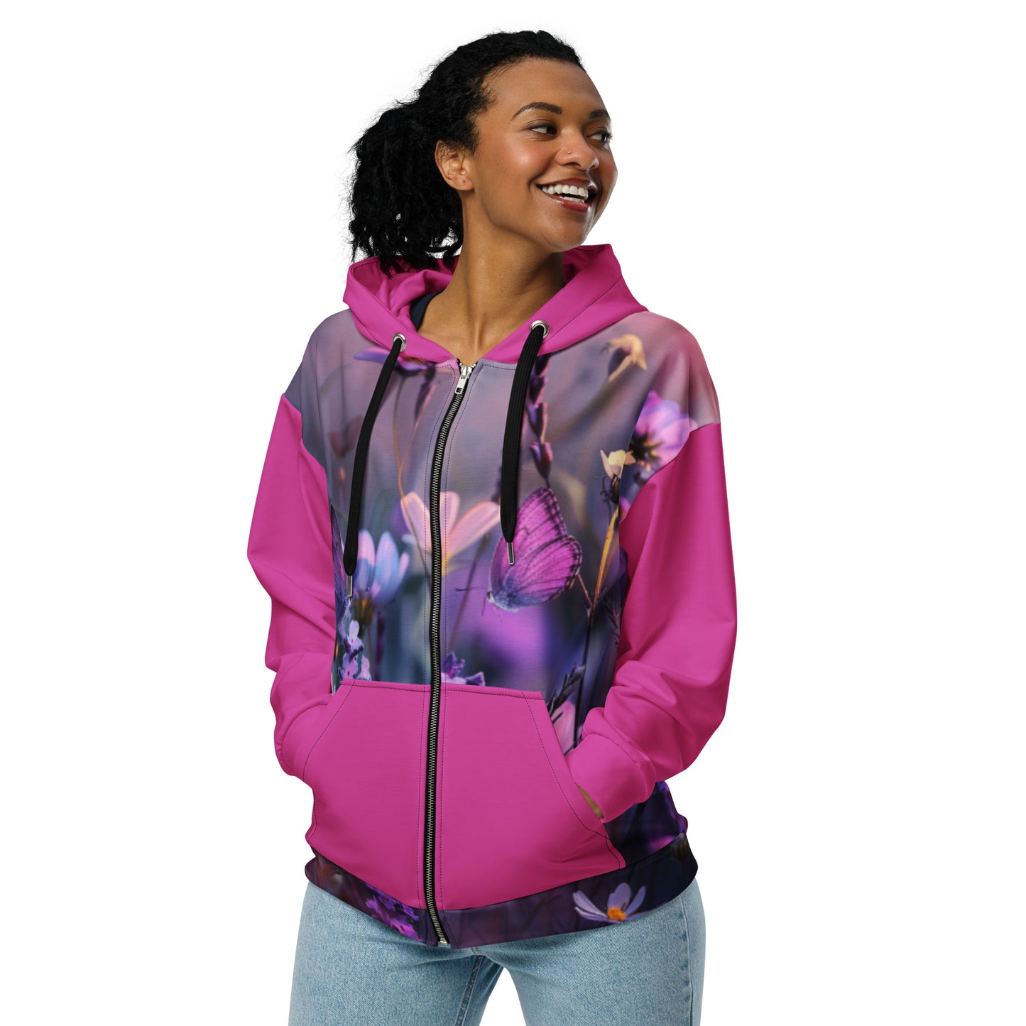 Purple BB Unisex zip hoodie