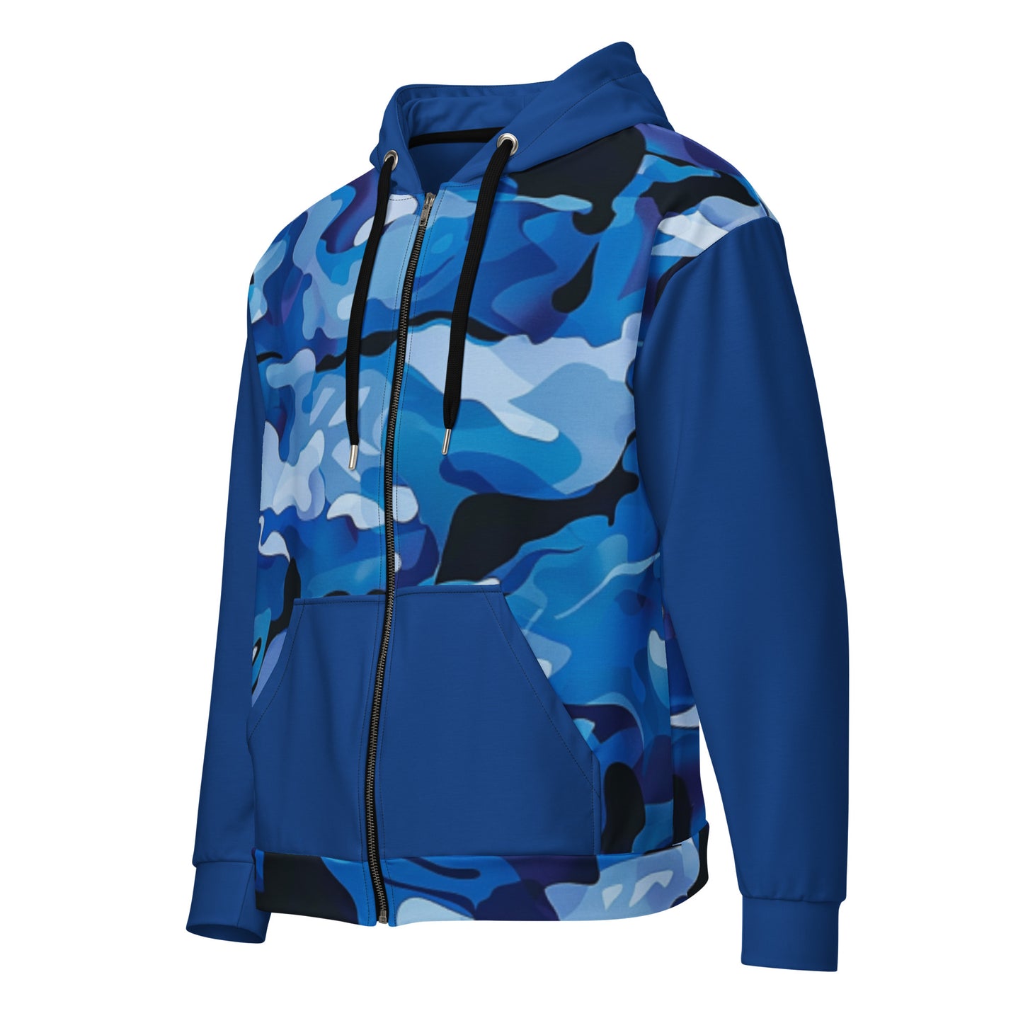 Camo Blue Unisex zip hoodie