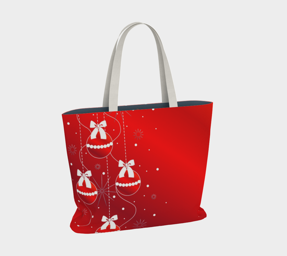 Red Orbs 2 Large Tote Bag