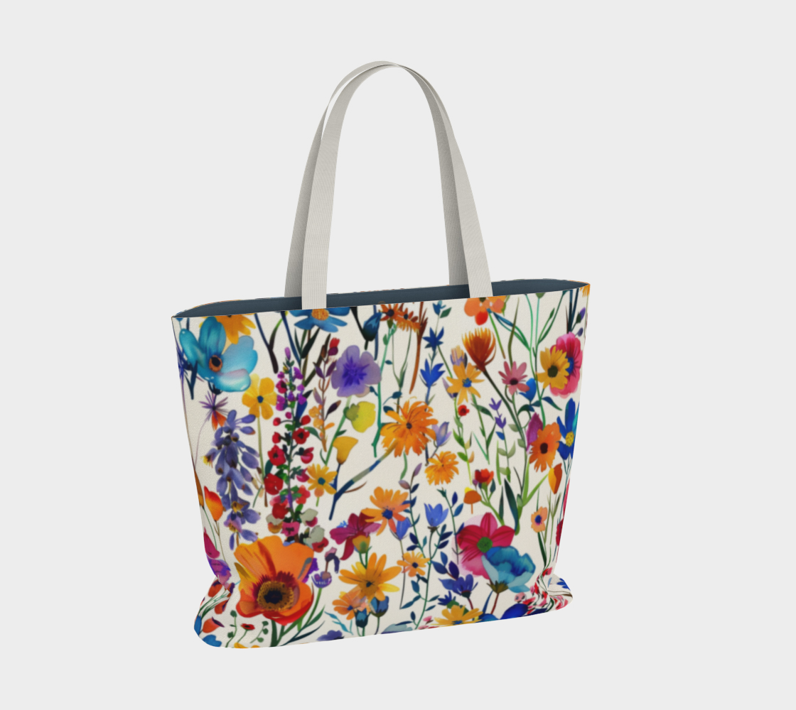 Flowers WC Large Tote