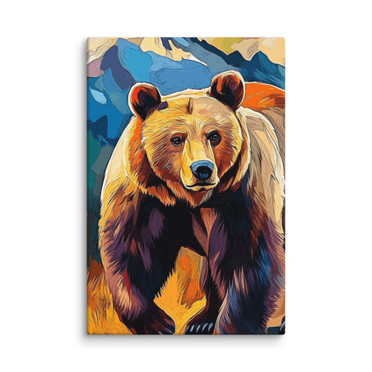 Walking Bear 3 Canvas