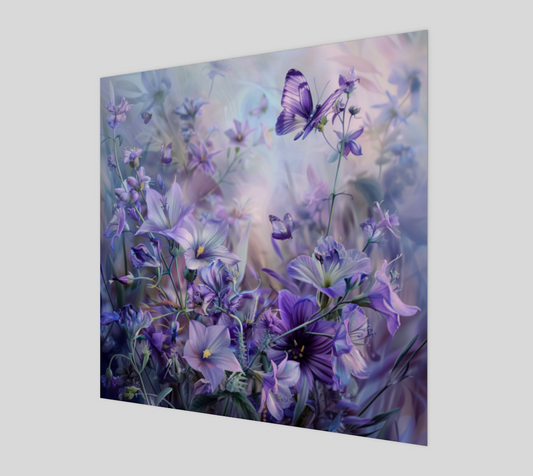 Purple Wild Flowers Poster
