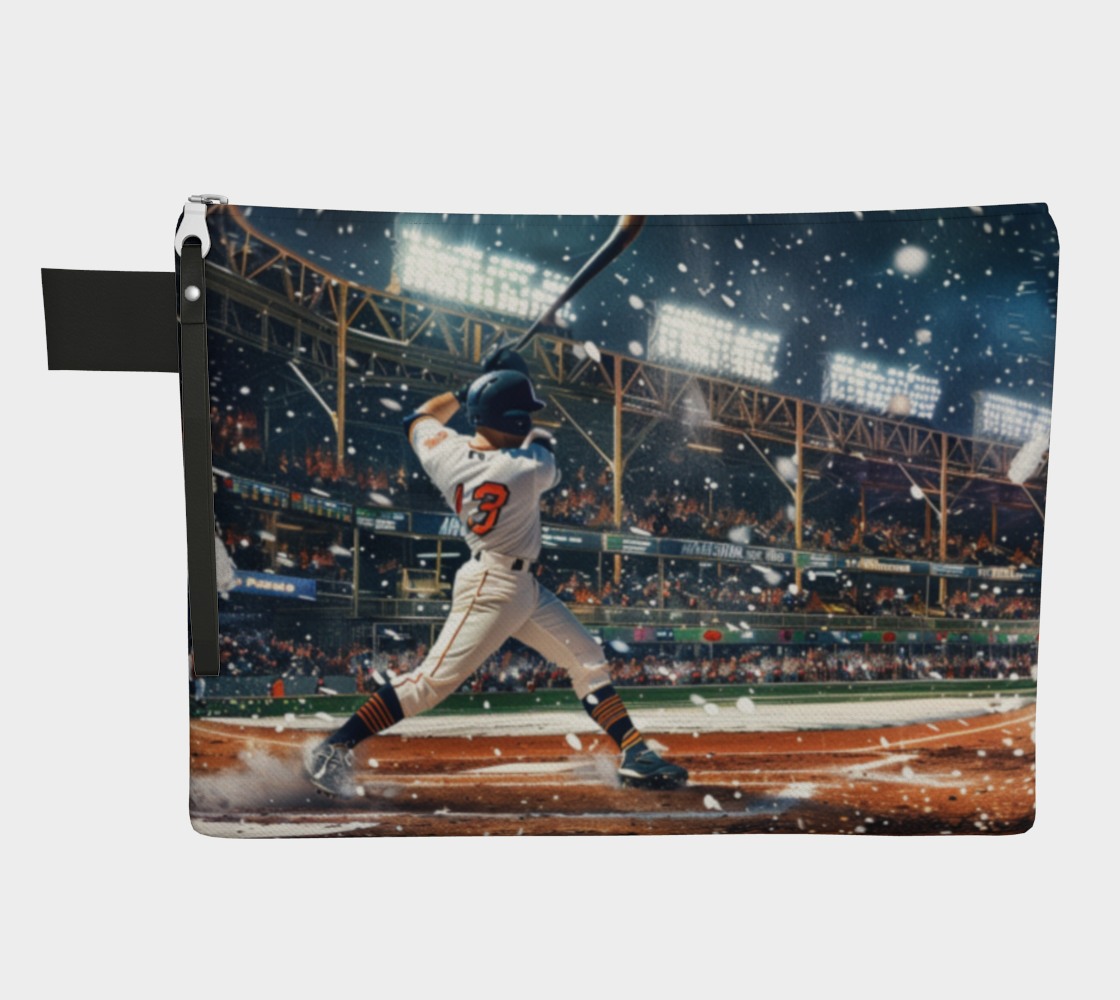 Snowy Baseball Zipper Carry-all