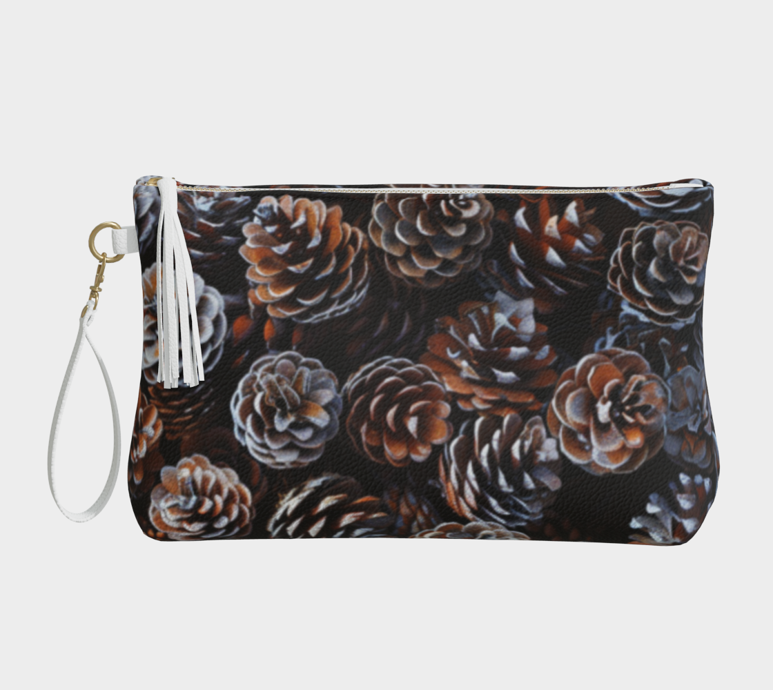 Pinecone Vegan Leather Makeup Bag