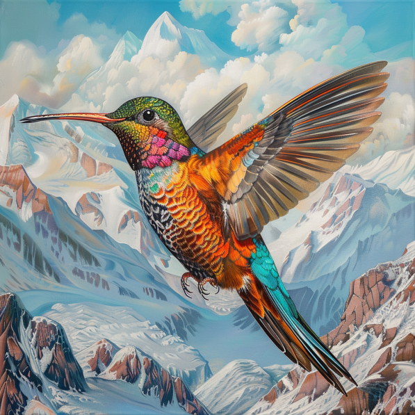 Hummingbird Sq. Scarf