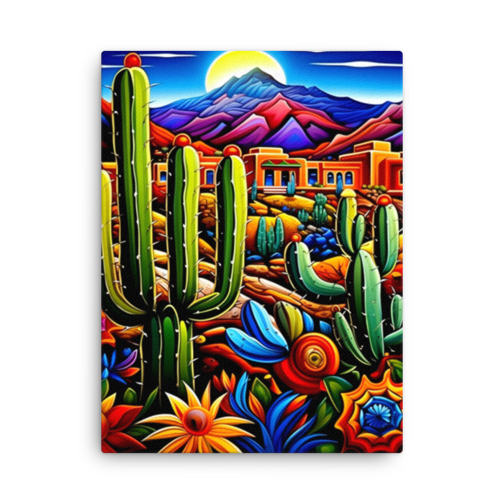 Vibrant NM vista canvas