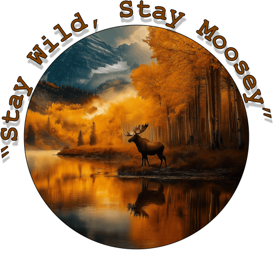 Stay Moosey T-Shirt - Comfortable Unisex Heavy Cotton Tee for Nature Lovers and Outdoorsy Individuals