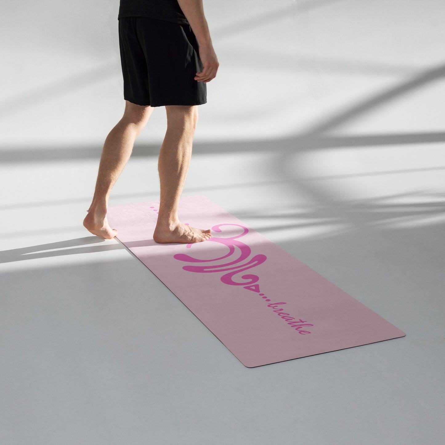 Pink Breathe Yoga mat