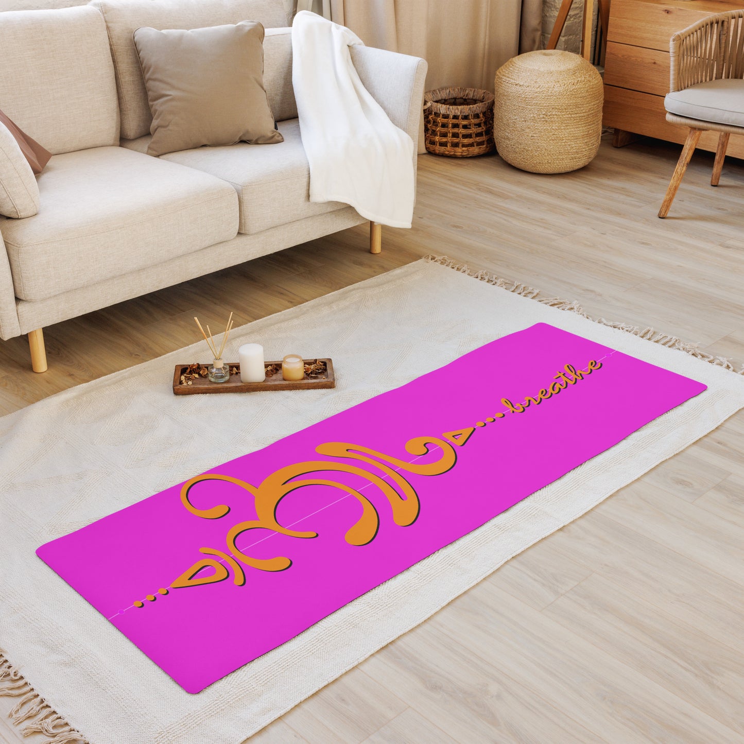 Pink and Gold Align Yoga mat