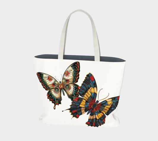 2 Butterfly Lg Tote Bag